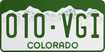 CO license plate 010VGI