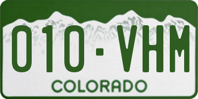 CO license plate 010VHM