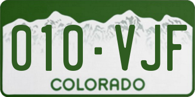 CO license plate 010VJF