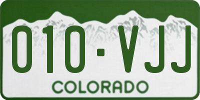 CO license plate 010VJJ