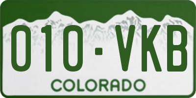 CO license plate 010VKB