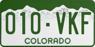 CO license plate 010VKF