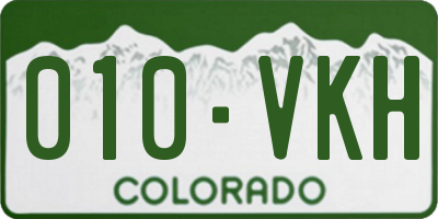 CO license plate 010VKH