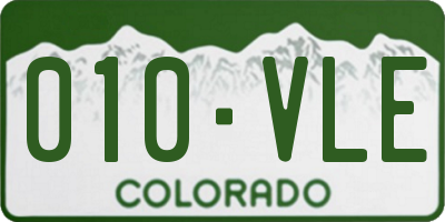 CO license plate 010VLE