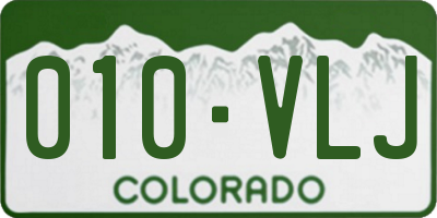 CO license plate 010VLJ