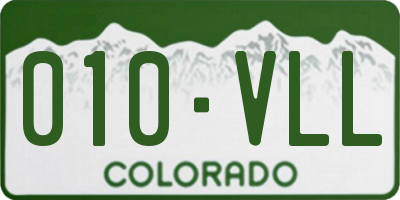 CO license plate 010VLL