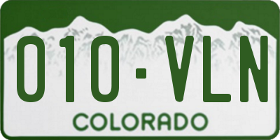 CO license plate 010VLN