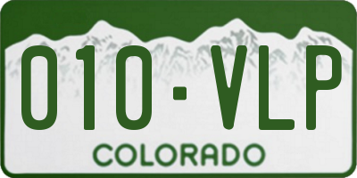 CO license plate 010VLP
