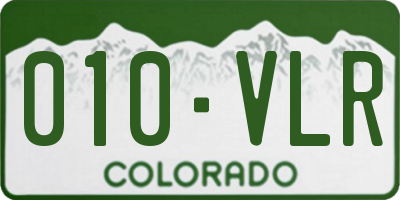 CO license plate 010VLR