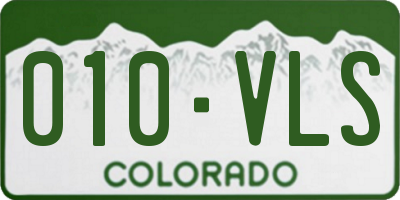 CO license plate 010VLS