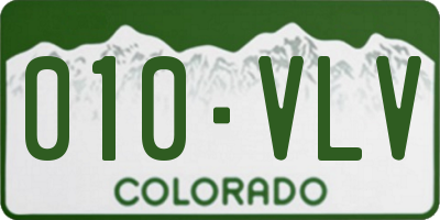 CO license plate 010VLV