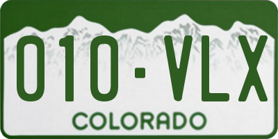 CO license plate 010VLX