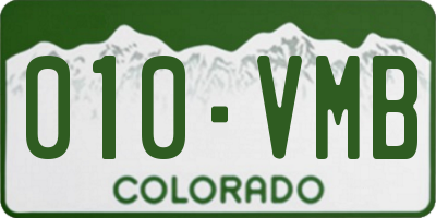 CO license plate 010VMB