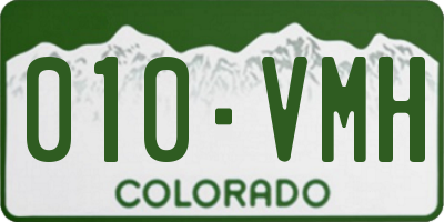 CO license plate 010VMH