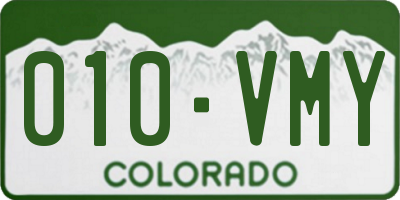 CO license plate 010VMY