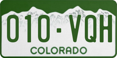 CO license plate 010VQH