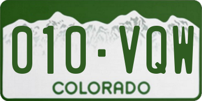CO license plate 010VQW