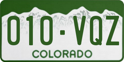 CO license plate 010VQZ