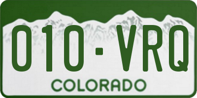CO license plate 010VRQ