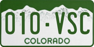 CO license plate 010VSC