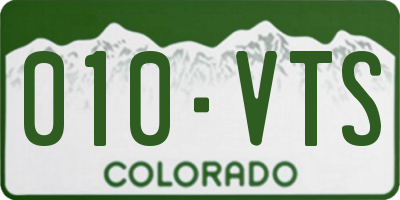 CO license plate 010VTS
