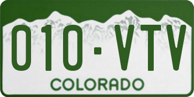 CO license plate 010VTV