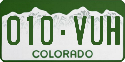 CO license plate 010VUH