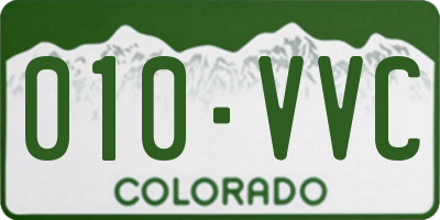 CO license plate 010VVC