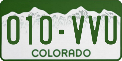 CO license plate 010VVU