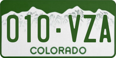 CO license plate 010VZA