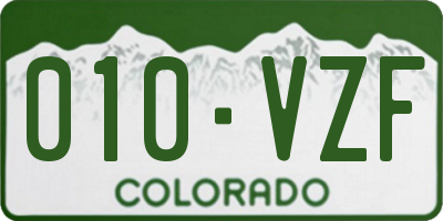 CO license plate 010VZF