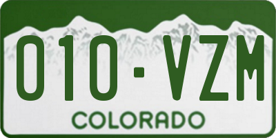 CO license plate 010VZM