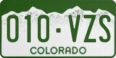 CO license plate 010VZS