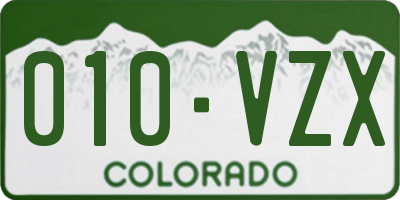 CO license plate 010VZX