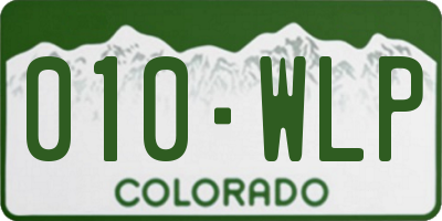 CO license plate 010WLP