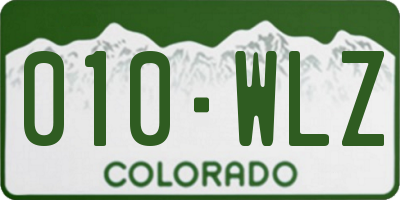 CO license plate 010WLZ