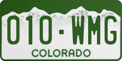 CO license plate 010WMG