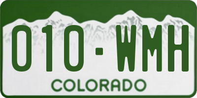 CO license plate 010WMH