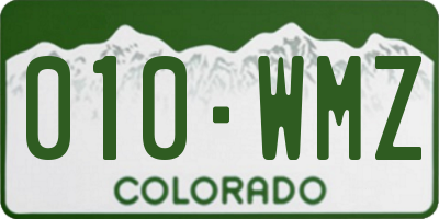 CO license plate 010WMZ