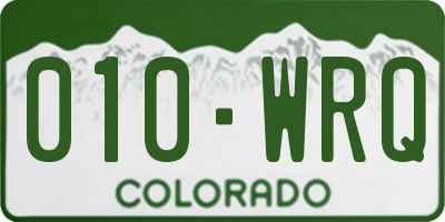 CO license plate 010WRQ