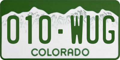CO license plate 010WUG