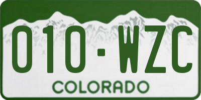 CO license plate 010WZC