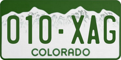 CO license plate 010XAG