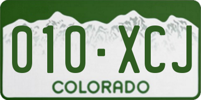 CO license plate 010XCJ