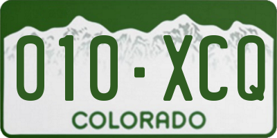 CO license plate 010XCQ