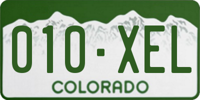 CO license plate 010XEL
