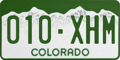 CO license plate 010XHM