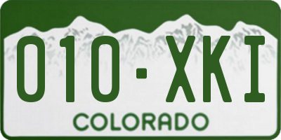 CO license plate 010XKI