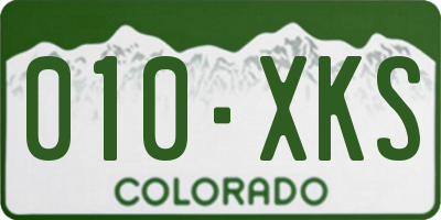CO license plate 010XKS