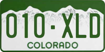CO license plate 010XLD